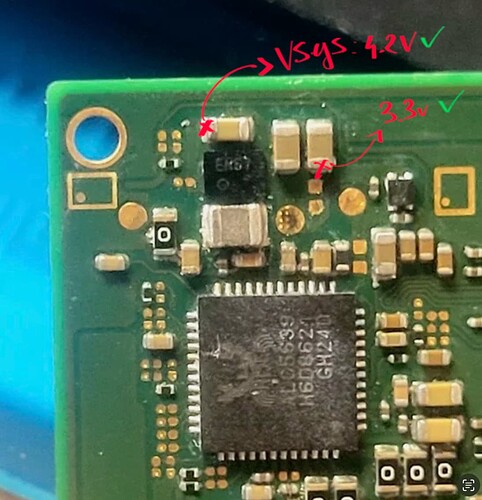 VSYS & 3V3 is present