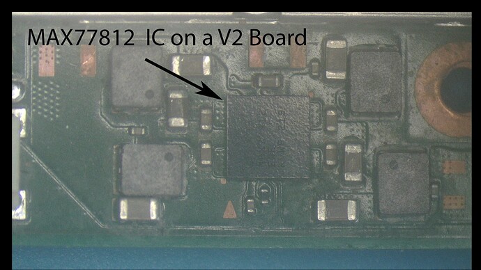 Location of the MAX77812 on a V2 board
